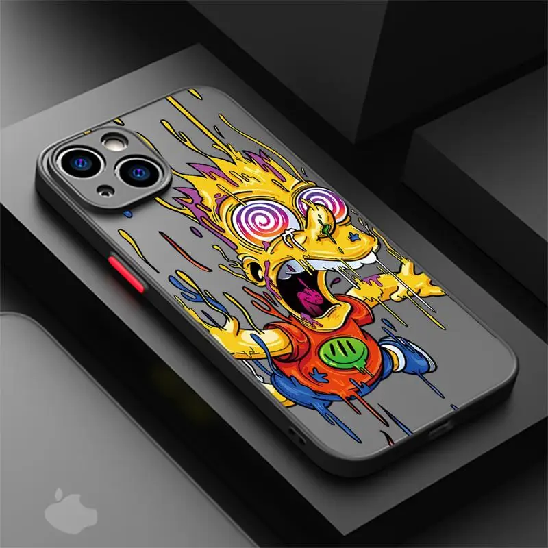 The Simpsons Homer Case for Apple iPhone 11 13 15 14 Pro Max 12 Mini 7 8 Plus XR X XS SE 6 6S Funda Matte Back Phone Cover