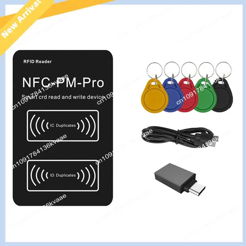 

M01K RFID Smart Chip Reader PM PRO Decoder+5XUID Keychain NFC Key Copier 13.56Mhz 125Khz Badge Write Token ID IC Tag Clone