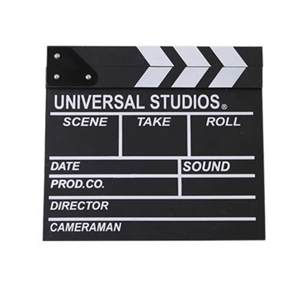 Wooden Director Movie Scene Clapperboard TV Video Clapper Board Film Photographic Prop Hanging Decorations