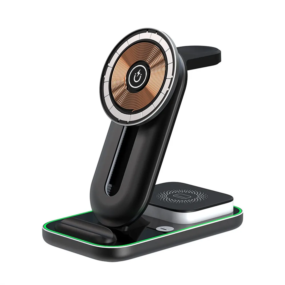 New Magnetic Wireless Charger Holder Stand For iPhone 14 13 12 Pro Max Apple Watch SE 8 7 Airpods Magsafe Fast Charging Station