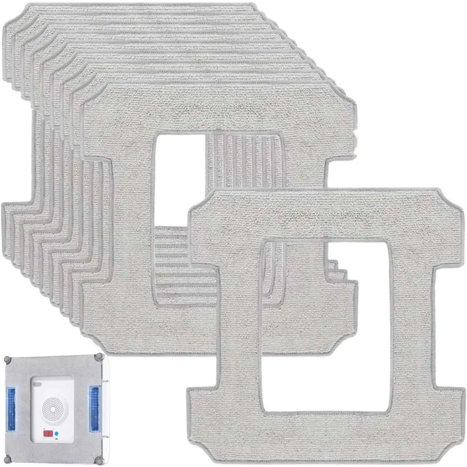 Serpillère Rechange Kit pour Ecovacs Winbot W1 / W1 Pro W2 / W2 Omni Lingette de Nettoyage Vitre, Microfibre Lingette Robot Lave Vitre pour Ecovacs Winbot, pour Nettoyage Vitre