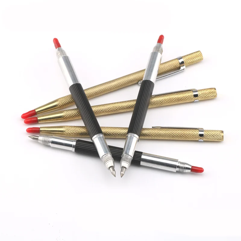 Tungsten Steel Glass Cutter Carbide Scriber Hard Metal Tile Cutting Machine Lettering Pen Engraver Glass Knife Scriber Tile Tool