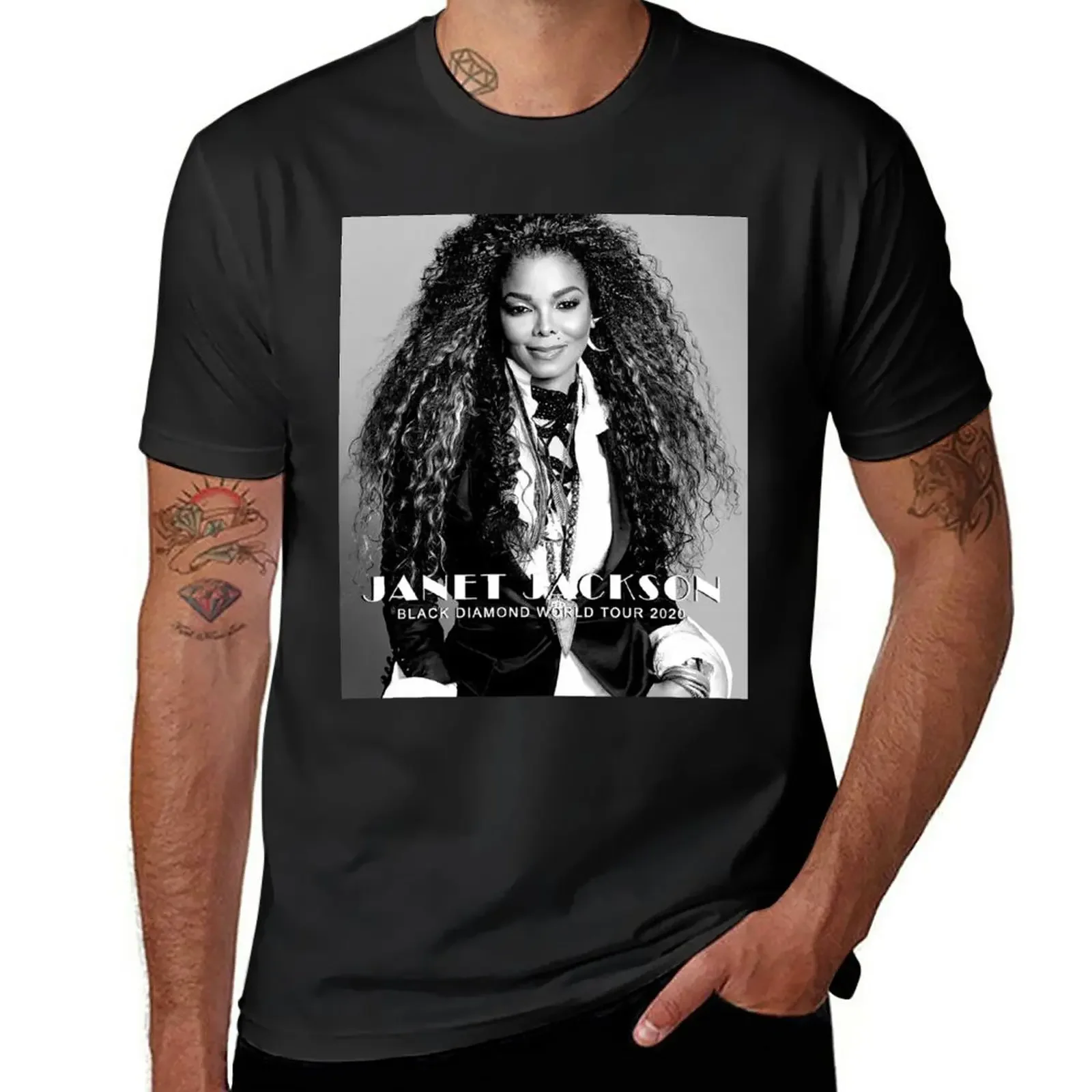 Fivenet Janet Red Diamond World American Tour 2020 T-Shirt customizeds quick-drying vintage men clothes