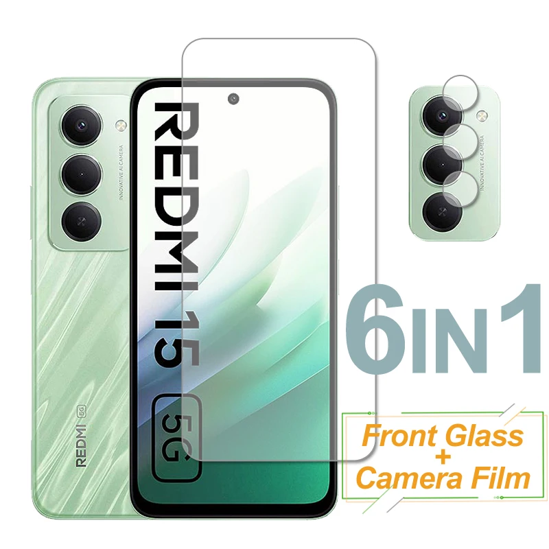 

Для Xiaomi Redmi 15 Стекло Redmi 15 Защитная пленка для экрана Защитное закаленное стекло Пленка для объектива задней камеры телефона для Xiaomi Redmi 15