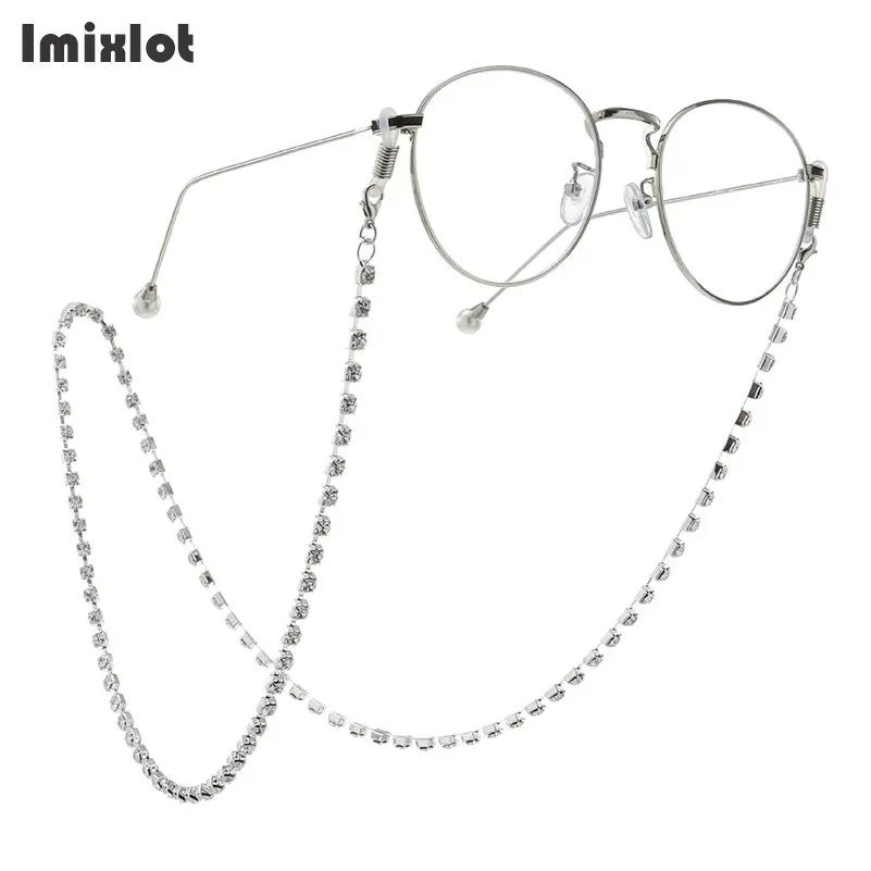 Fashion Crystal Glasses Chains for Women Gold Silver Color Metal Sunglasses Cord Holder Eyewear Lanyard Necklace Strap Rope