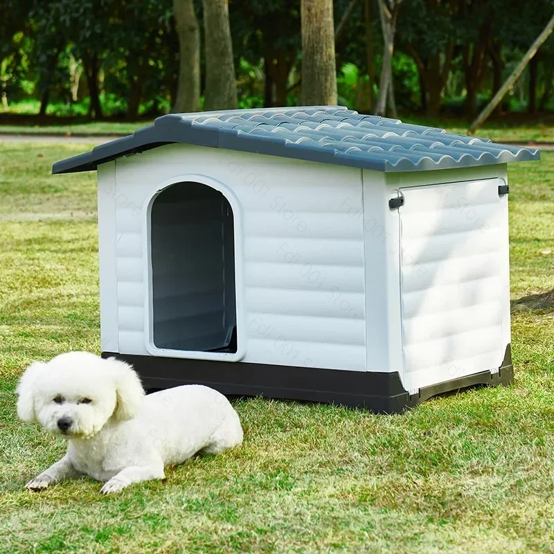 Kennel Outdoor Four Seasons Universal Sunscreen Dog House Outdoor Rainproof Large Cage Winter Warm Plastic