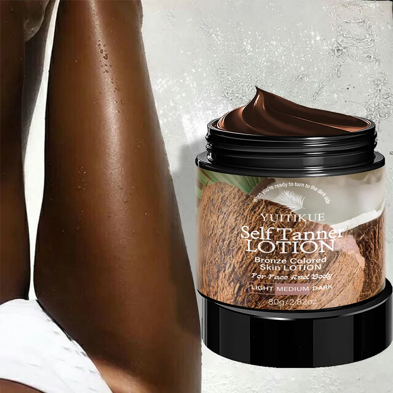 YUITIKUE Nourishing Sunless Tanning Lotion, Light Medium Dark Shades For Custom Natural Sun-Kissed Tan