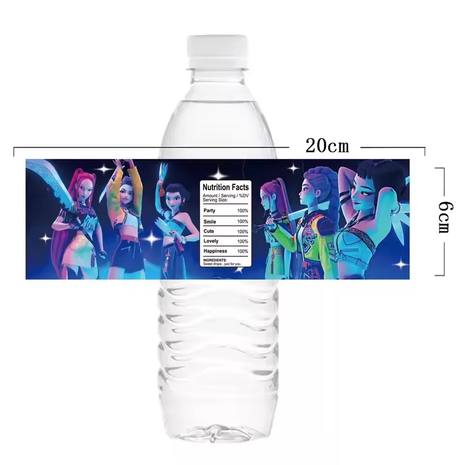 10/30 قطعة جديد شيطان الصيادين زجاجة ماء تسميات K-pop أنيمي تأثيري ملصق مضاد للمياه استحمام الطفل للفتيات حفلة عيد ميلاد الحسنات