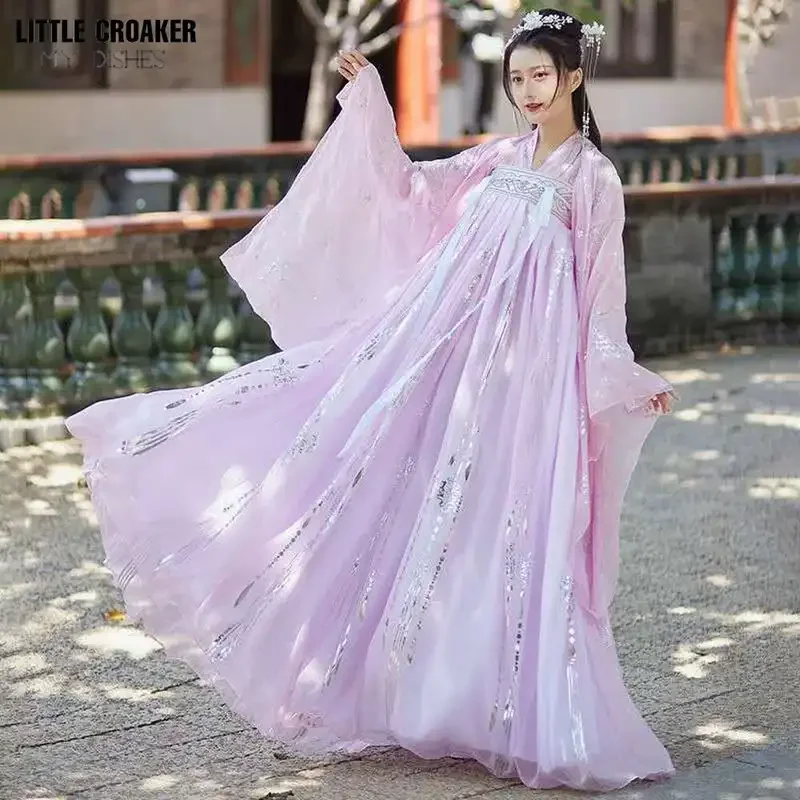 Summer Chinese Hanfu Princess Dress Women Fairy Folk with Kimono Female Dance Oriental Costume Chinese Clothes