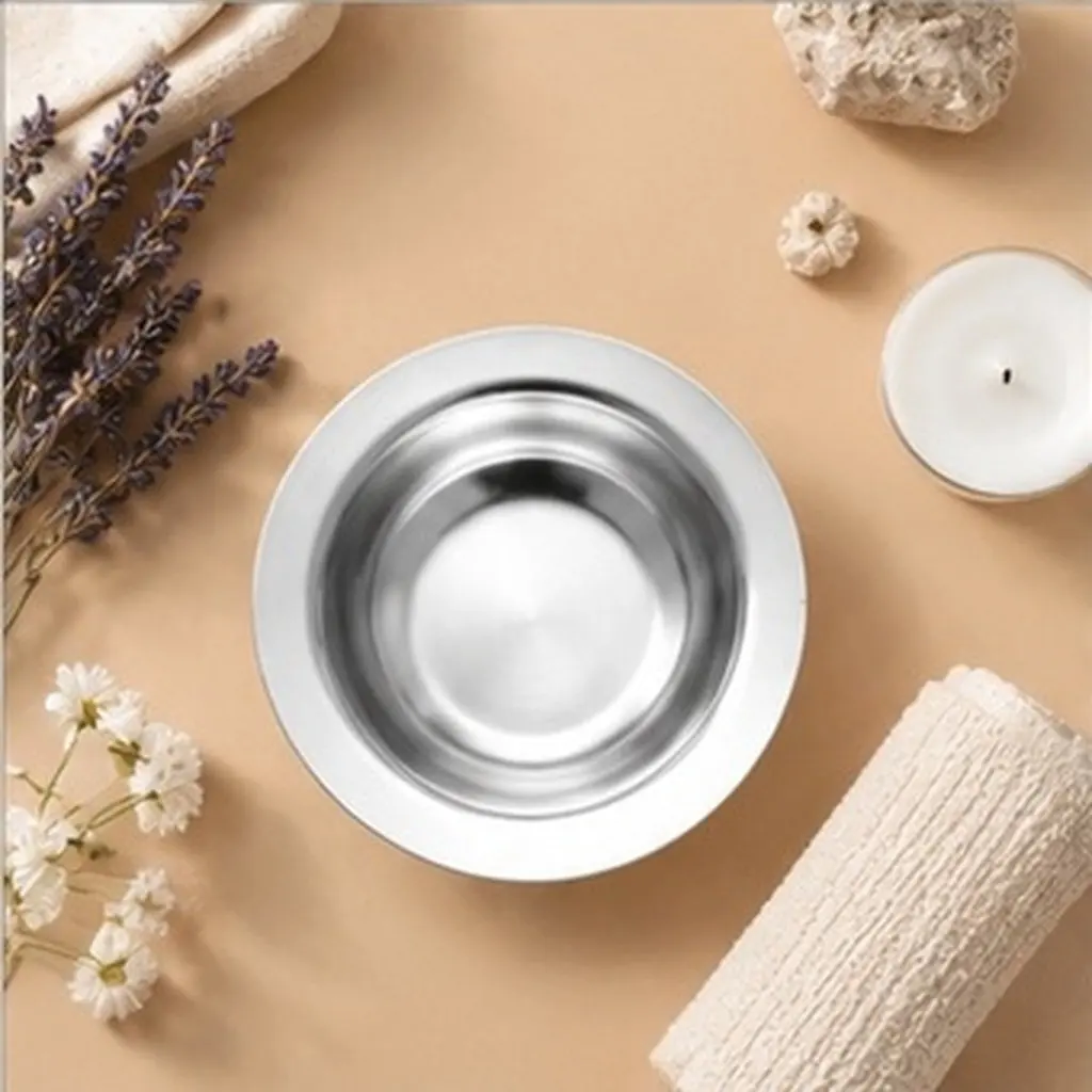 2Pcs Metal Wax Melting Pot Stainless Steel Wax Warmer for Aroma Melts Small Round Heater Dish for Professional Waxing and