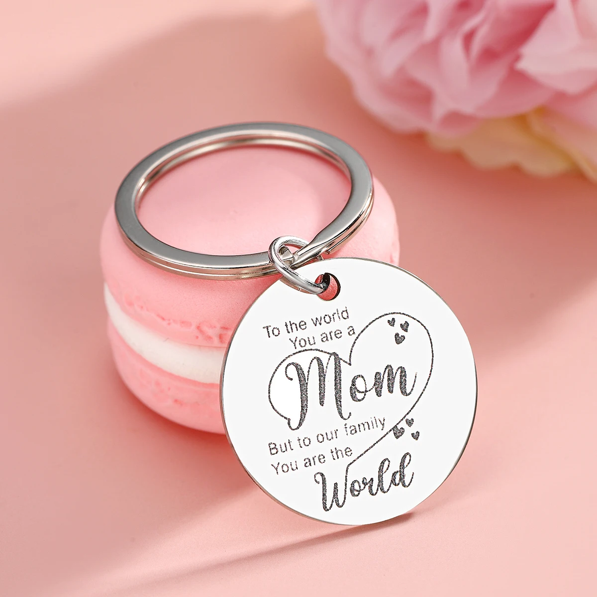 1Pc Valentine's Day Gift for Mom Mother's Day Gift Mom Keychain for Mom's Birthday Gift Unique Mom's Birthday Gift