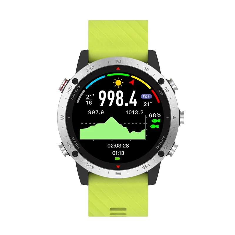 Sunroad GPS G5pro Sport Watches Touch Bluetooth Waterproof Outdoor Climb Running Cycling Fishing Heart Rate Compass Tracker