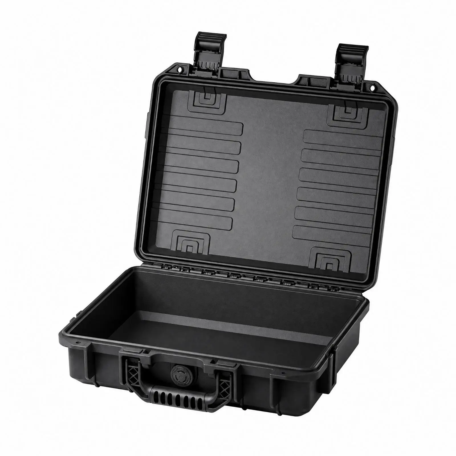 Black Secure Storage Case Portable Secure Case with Pressure-Balancing Pressure-Equalization Port Rigid for Tradespeople, Field