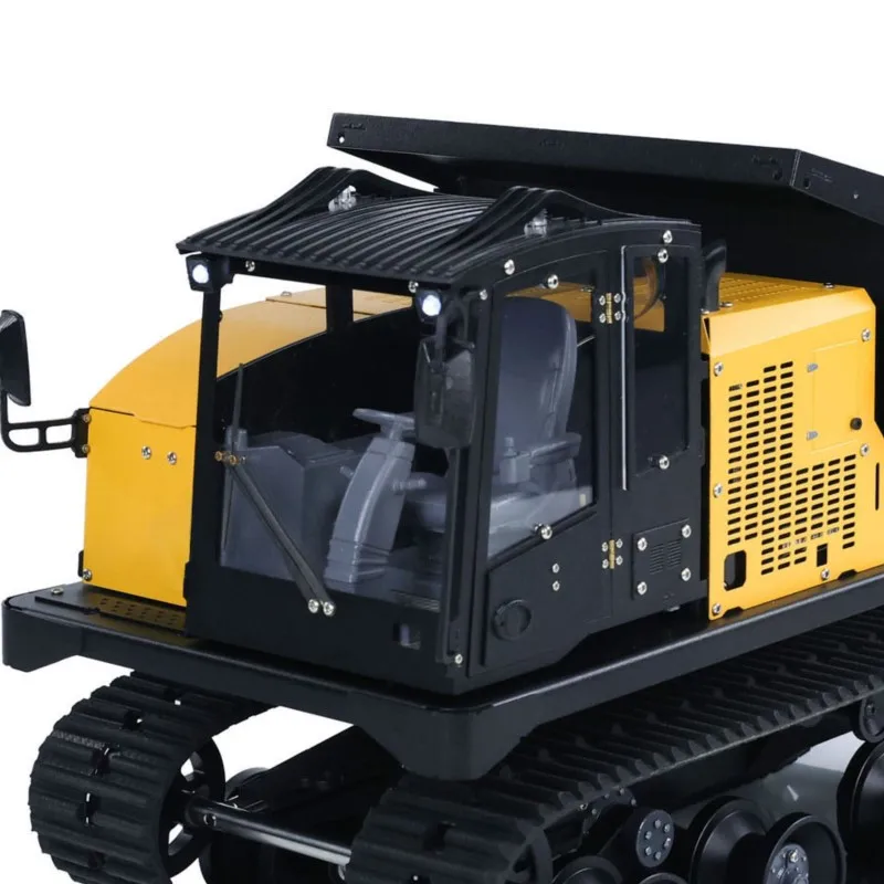 

RTR Metal WKLC RC Hydraulic Crawler Dump Truck T14R Tracked Tipper 1/14 Construction Machine ST8 Radio Light Sound Vehicle Toys