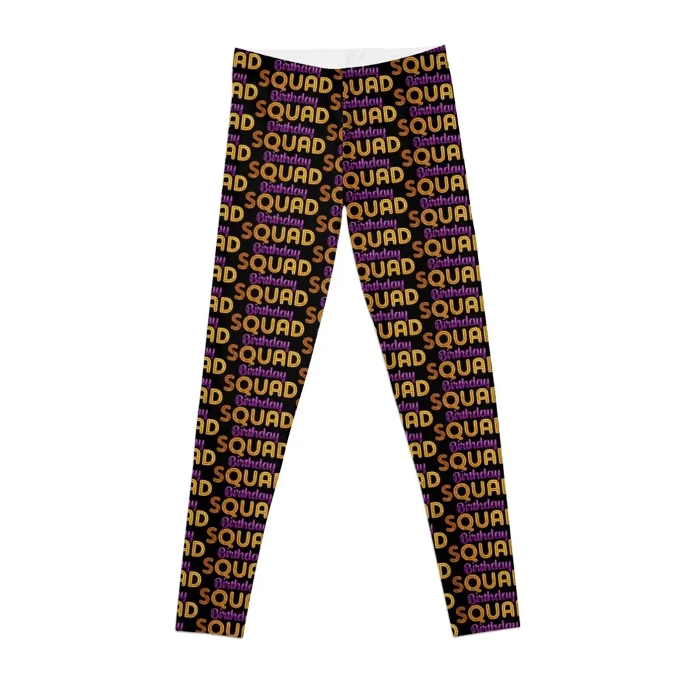 

Birthday Squad Happy Birthday Gift T shirt Leggings Sportswear woman gym harem pants Women's fitness Womens Leggings