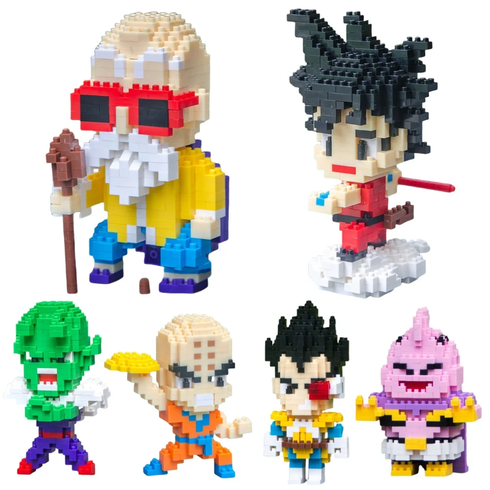 Figura de escritorio educativa de juguete de modelado 3D DIY de Dragon Ball Son-Goku Uub, estilo anime, miniatura, 16 piezas, ¡novedad!