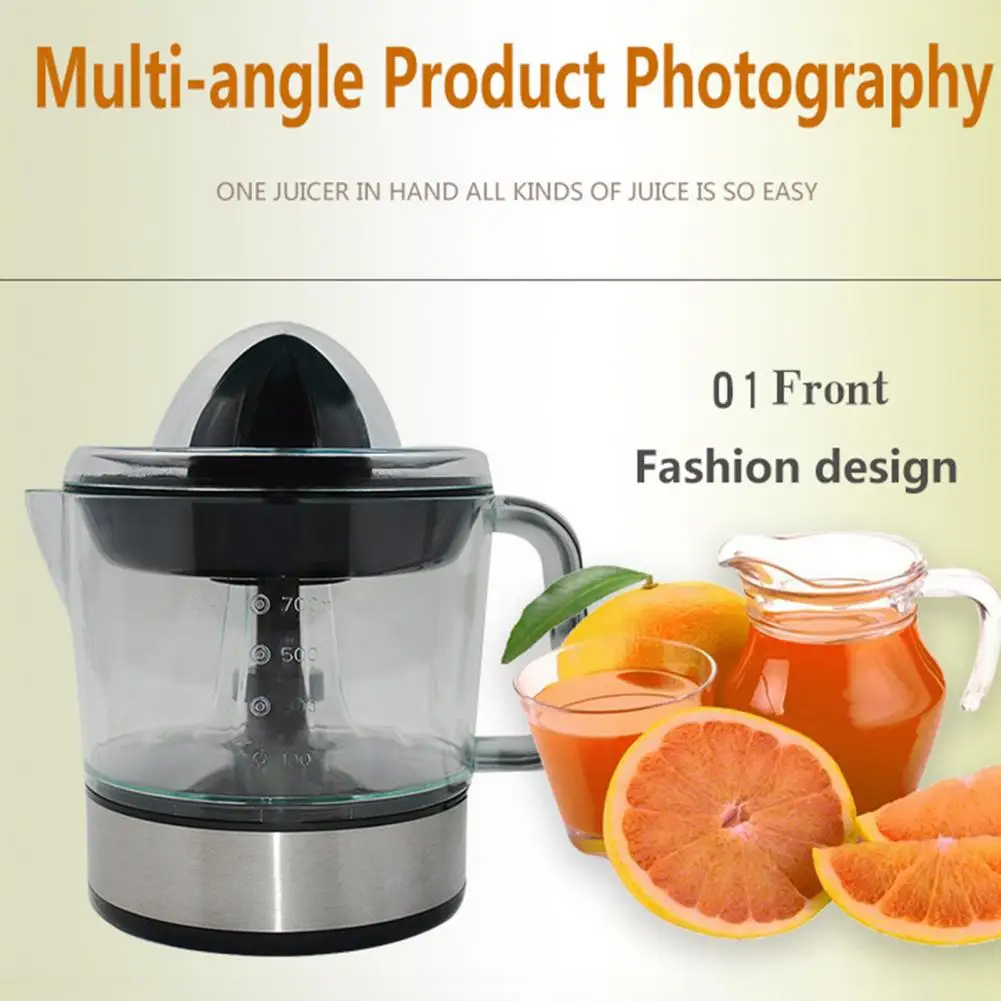 Electric Juicer with Scale Automatic Rotating Motor Low Noise Electric Orange Juicer Tangerine Lemon Fruit Extractor Juicer Cup