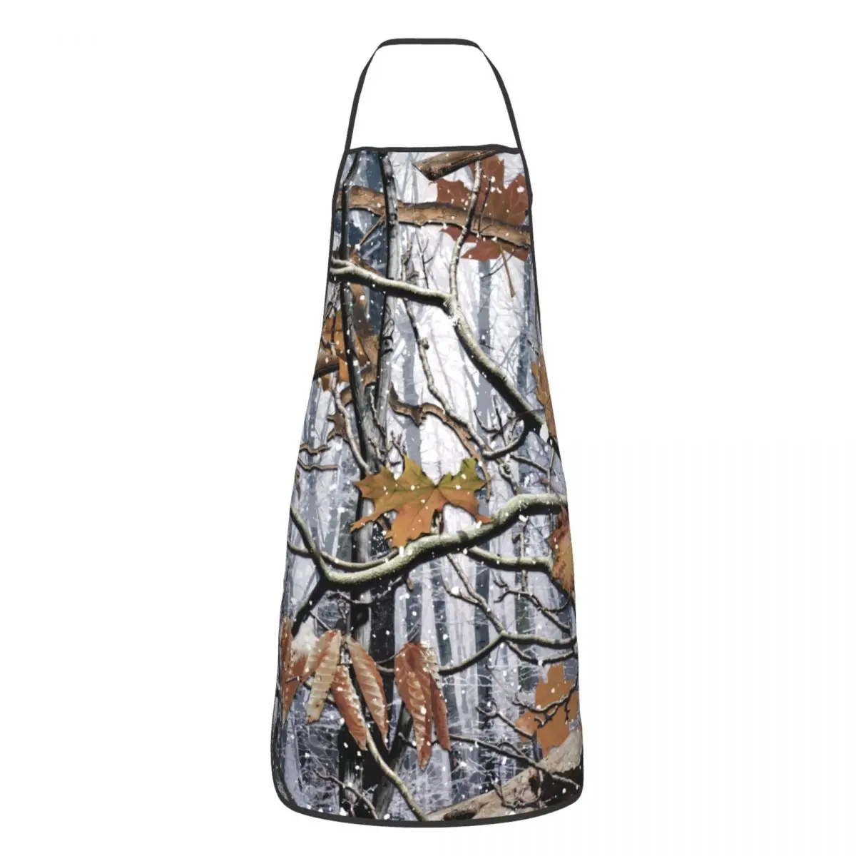 Custom Unisex Hunting Camo Tree Camouflage Snow Pattern Kitchen Chef Cooking Baking Apron Women Men Tablier Cuisine for Painting