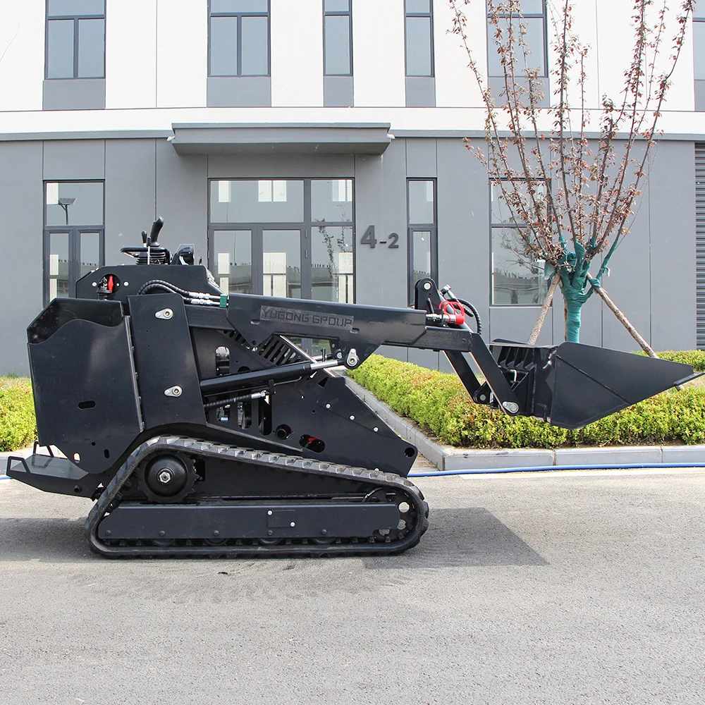 Chargeuse compacte Diesel bon marché, Mini chargeuse compacte polyvalente YG-T750 et divers accessoires, pelle à neige personnalisée