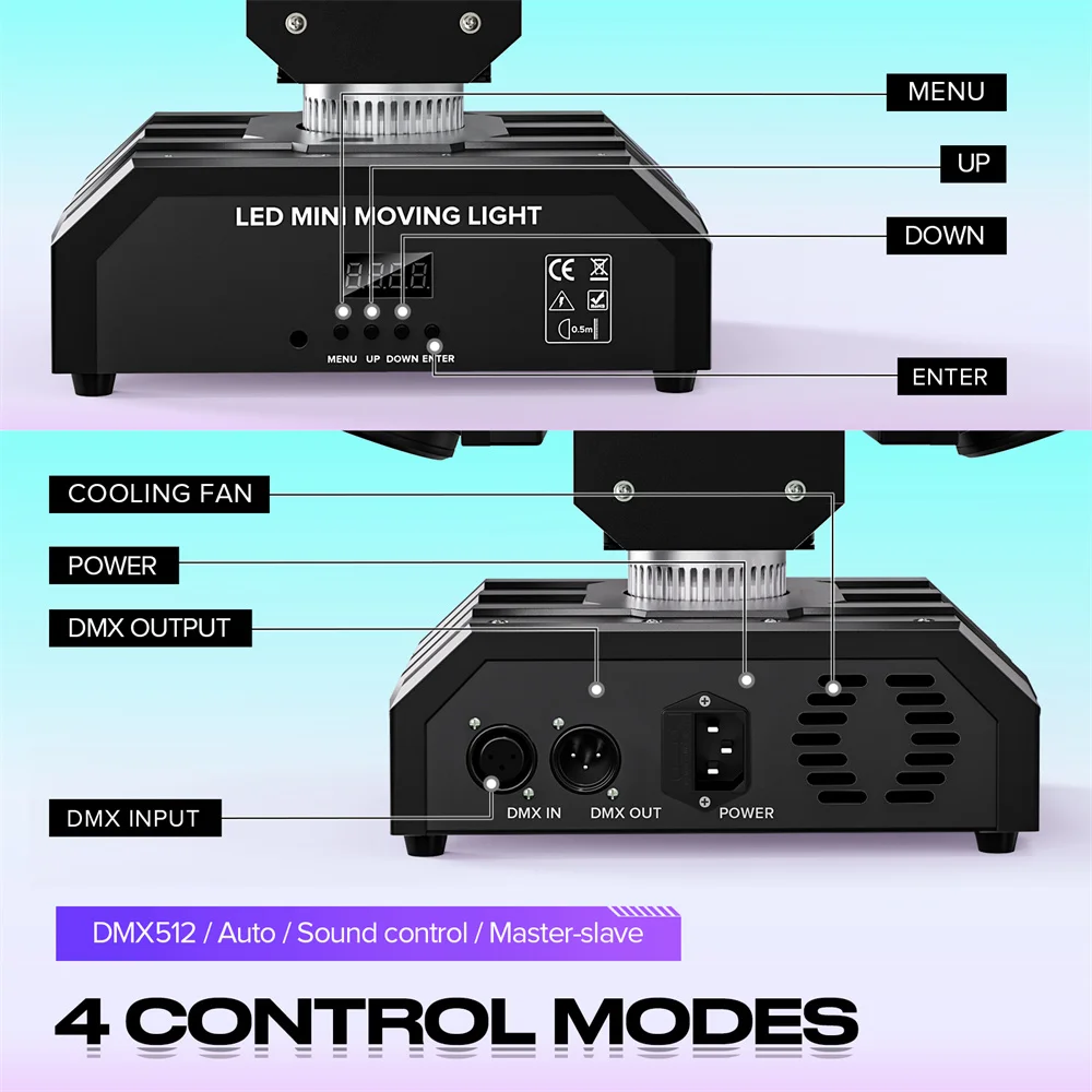 RGBW Mixing Color Lighting Effect Double Arm Moving Head Light Beam Stage Lighting Effect for Bar Wedding Show Stage Lighting