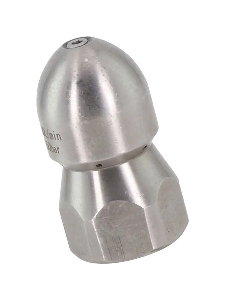Cleaning Nozzle for High Pressure Machines Featuring 12 Internal Thread Front and Rear 6 Holes for Thorough Dirt Removal