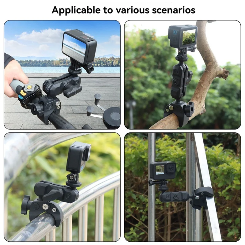 A69F-Car Mount Riding Clip Optional Bicycle Motorcycle Mount For Insta 360 Gopro Action Camera Accessories