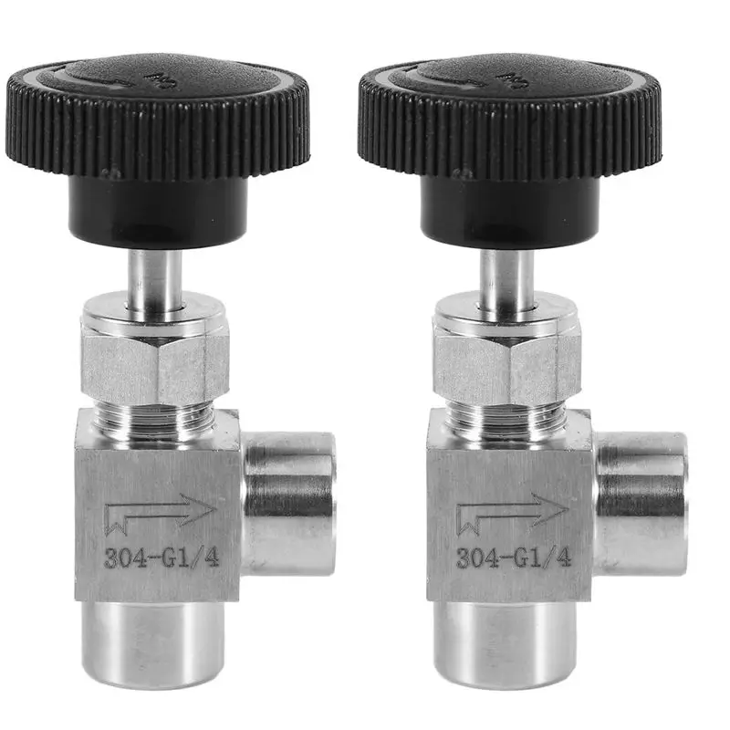 

AT21-2X Needle Valve Adjustable Needle Valve 1/4 Inch Right Angle Female Thread BSP SS304 For Water Gas Oil