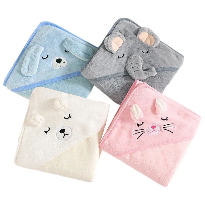 

Cartoon Animal Baby Bath Towels Soft Newborn Hooded Towel Blanket Toddler Bathrobe Warm Sleeping Swaddle Wrap for Boys Girls