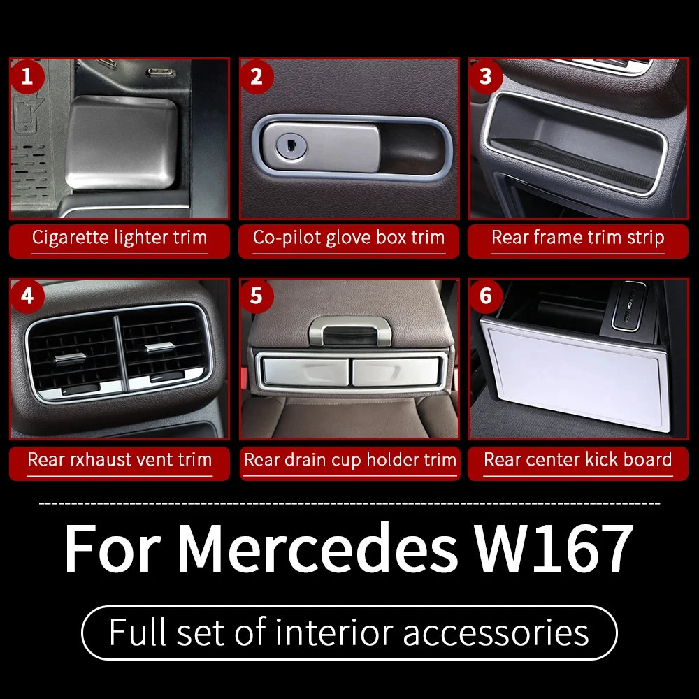 trim for Mercedes 20-2025GLE W167 350 v167 coupe cover supplies gls x167 450 500e 350d 53 amg critical trim interior accessories