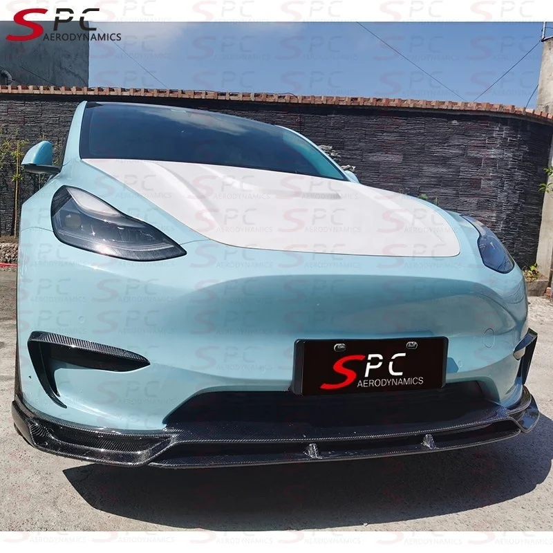 SPC Carbon Fiber Tuning Body Kit For Tesla Model Y Carbon Fiber Aerokit For Model Y Retrofit Wind Spoiler Kit Car Bumper Parts