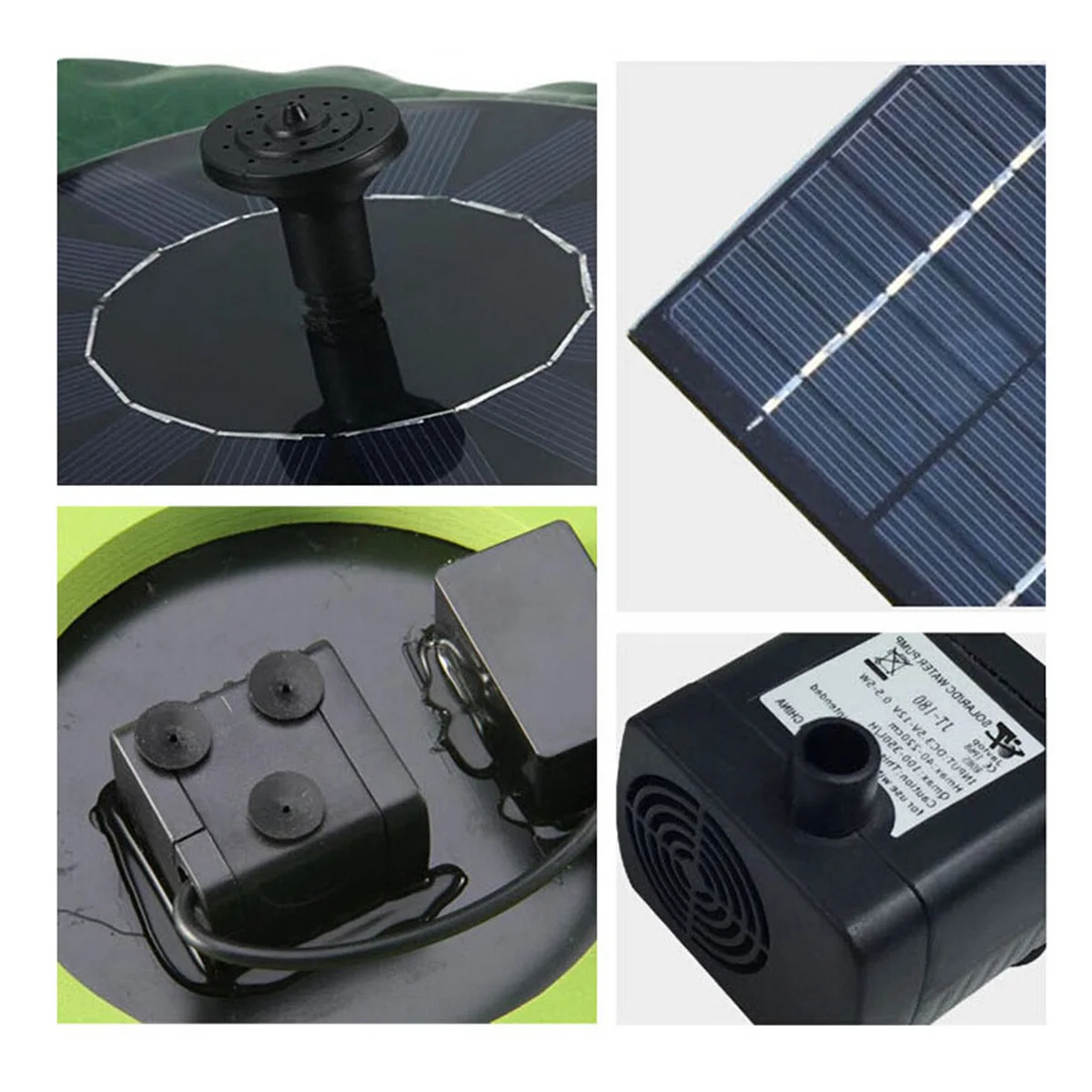 

1.4 W lotus Leaf Solar Water Pump Outdoor Watering Submersible Water Fountain for Pond Pool Aquarium Fountains Spout Garden Pati