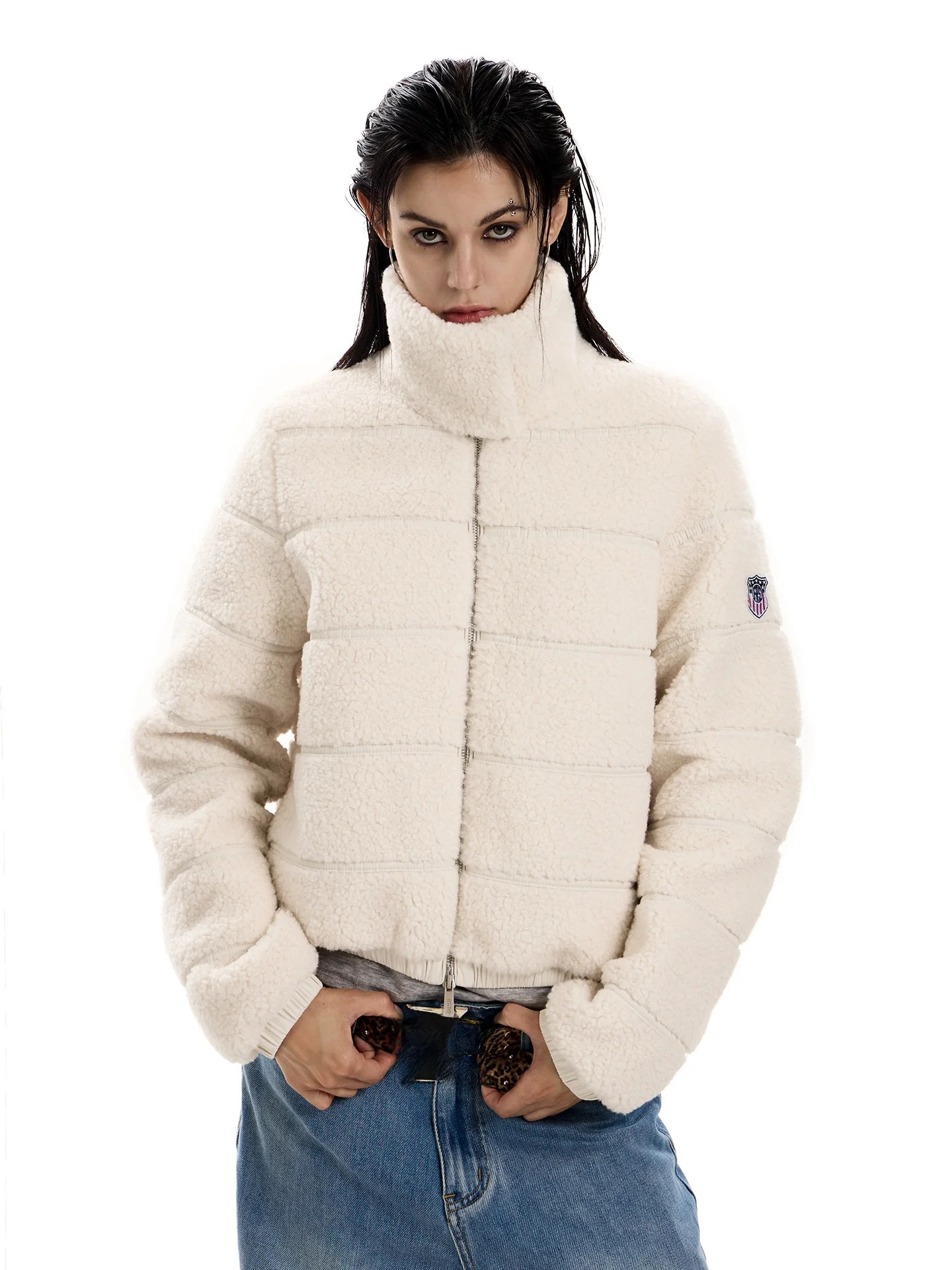 

Женская повседневная куртка из хлопкового вельвета с воротником-стойкой, свободного кроя, в американском ретро-стиле, на молнии, для осени и зимы