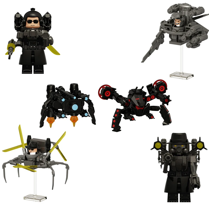 Новые фигурки KDL DJ Upgrade War-Damaged Skibidi Toilet Man, аниме-блоки, игрушки TvMan Titan Bricks, модель, подарок на день рождения.