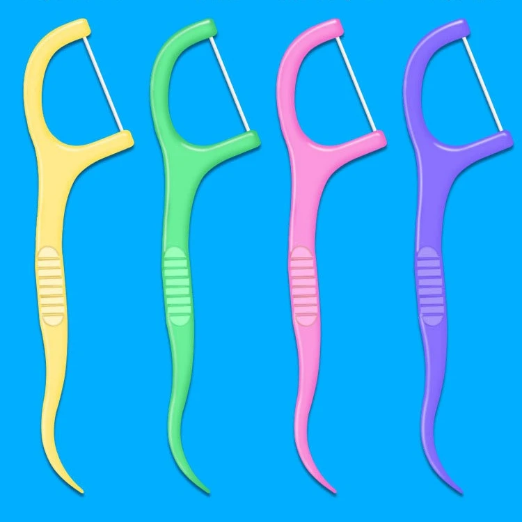 50 pçs ultra-fino com sabor de frutas fio dental palitos descartáveis portátil dental flosser picaretas cuidados orais ferramentas de limpeza dos dentes