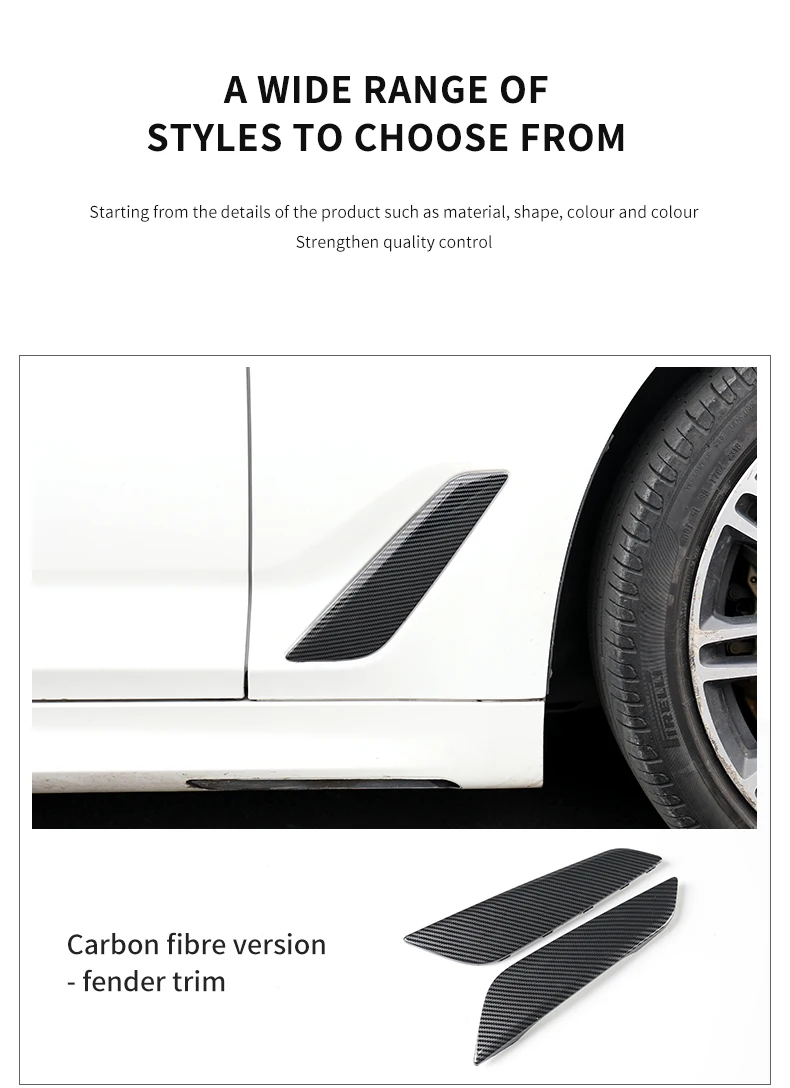 Car Styling Piano Black Fender Side Air Vent Outlet Cover Trim Decorative For BMW 5 Series G30 G38 2018-2021 Sticker Accessories