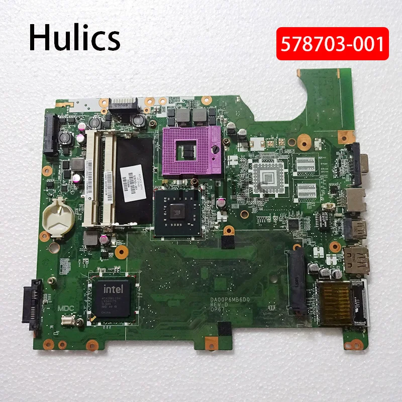 

Hulics Used 578703-001 For HP G61 CQ61 G71 CQ71 578703 Laptop Motherboard DA00P6MB6D0 DDR2