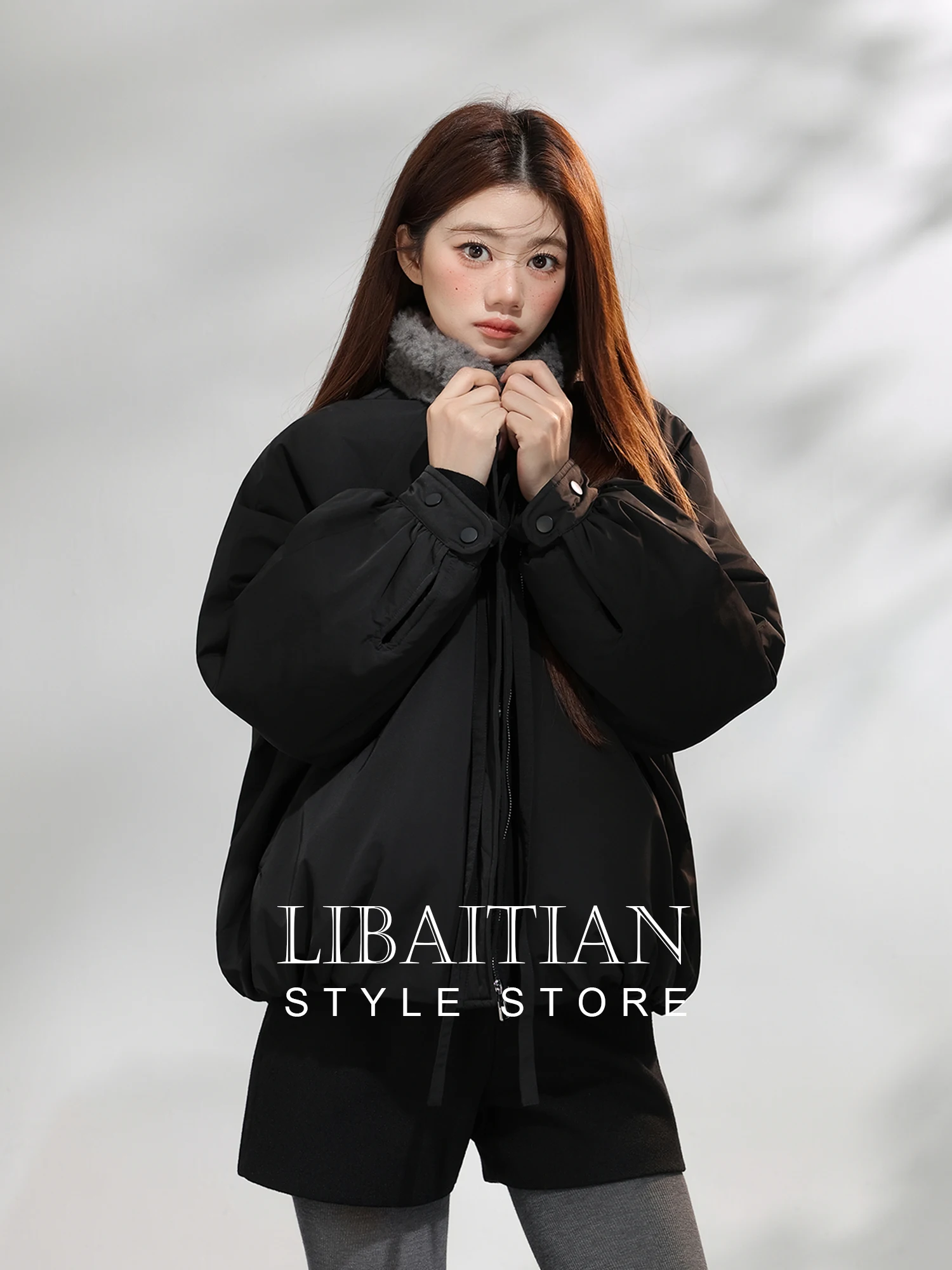 

Женская зимняя куртка с меховым воротником и молнией, новинка, дизайн «Цветочный бутон», утепленная, верхняя одежда