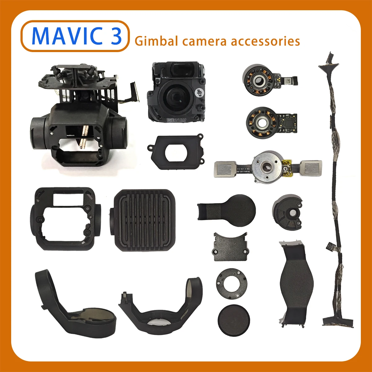 

Original Mavic 3 Gimbal Camera Accessories, Shaft Arm, Yaw Pitch Rolling Motor, Coaxial PTZ Cable, Stand, Frame, For DJI Mavic 3