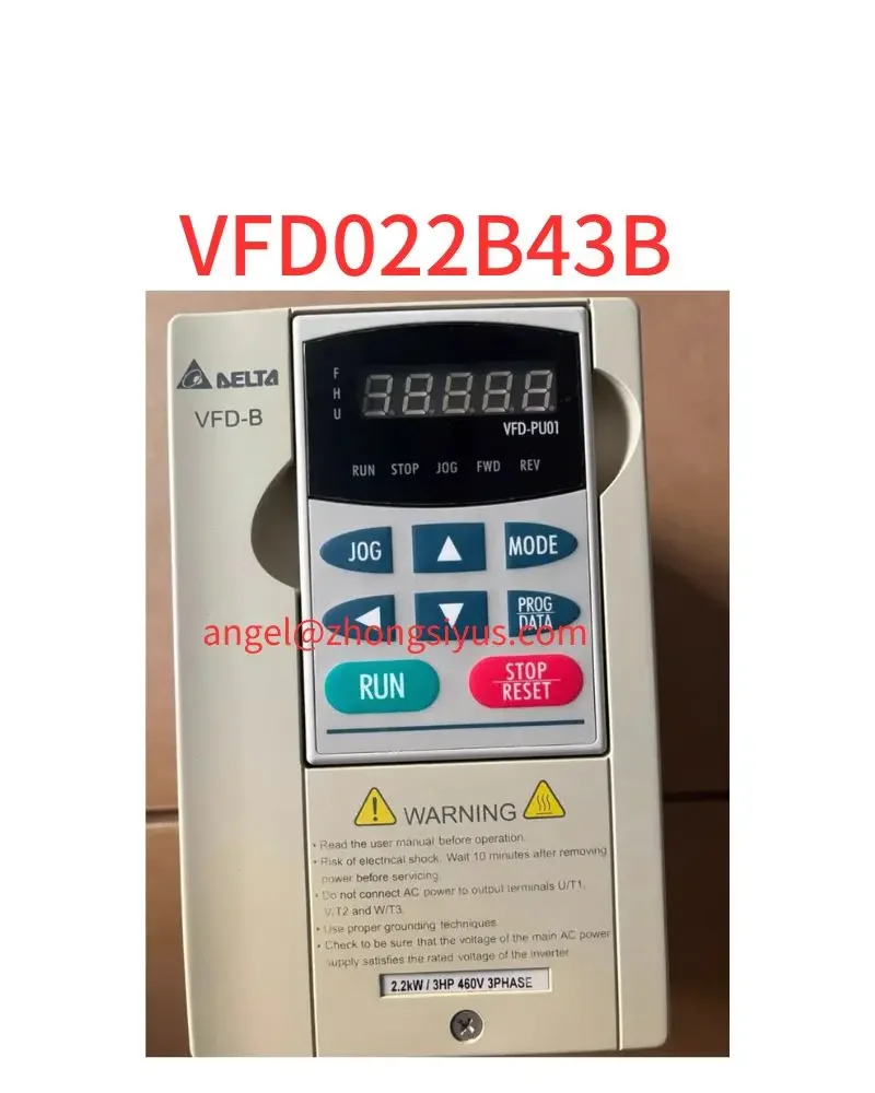 

Used frequency converter VFD022B43B 380V 2.2 kw