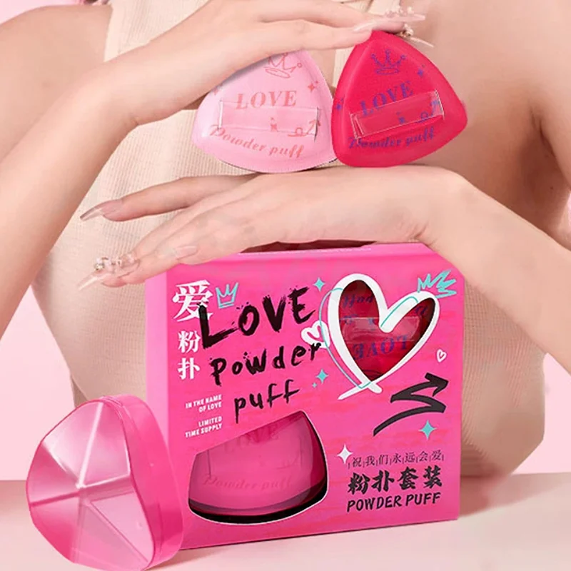 3 unids/set de esponja Triangular para base de maquillaje, doble uso húmedo/seco, aplicador cosmético suave de alta calidad para acabado suave