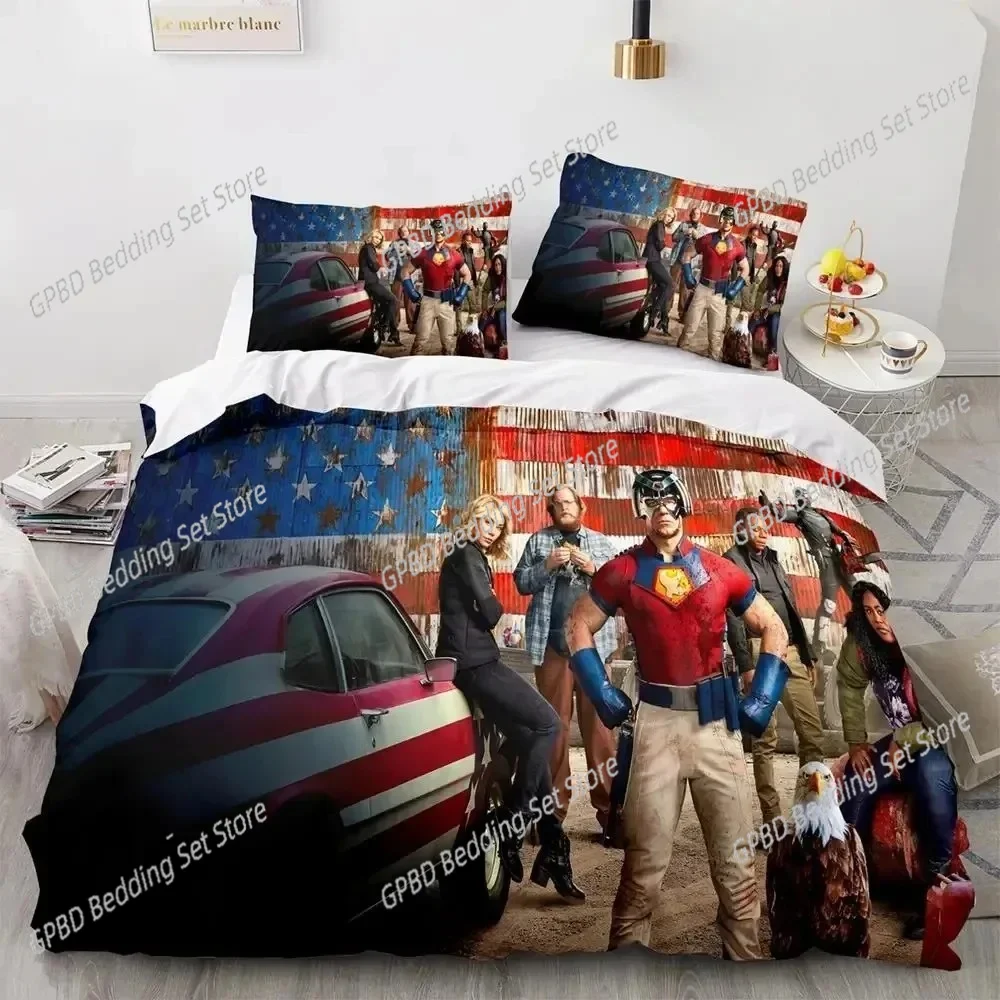 

3D Print Peacemaker Bedding Set Duvet Cover Bed Set Quilt Cover Pillowcase Comforter king Queen Size Boys Adult Bedding Set
