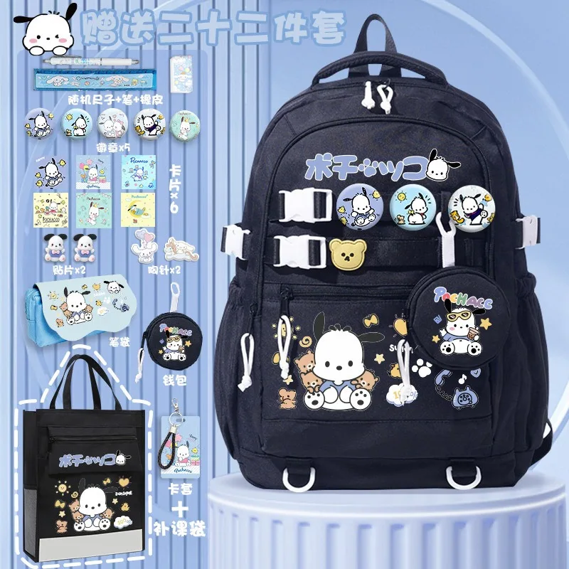 2024 High-capacity Kawaii Backpack Accessories Anime Cartoon Anti-Theft Travel Aesthetic New Semester Gifts Light Bag Cute Pins