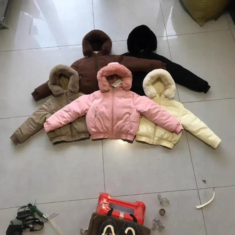 Women's Fall Winter Tops Jacket Cotton Coat Short Zipper Fur Collar Thicken Simple Advanced Comfortable Casual Brand Fashion