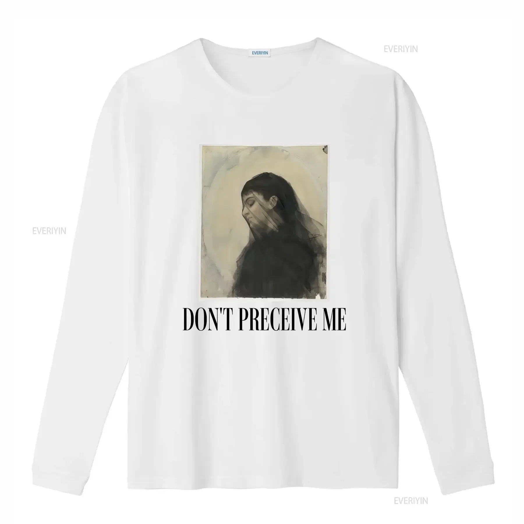 Don't Perceive Me Fine Art T shirt Black Font Funny Sarcasm Painting Artsy Aesthetic Artist Museum Creative Anxiety vintage