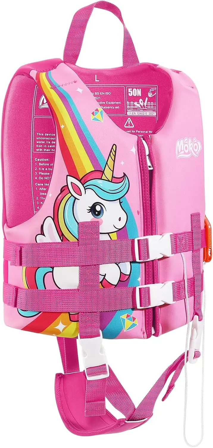 

Детский спасательный жилет для плавания (20-77 фунтов), регулируемый, с милыми узорами, для малышей, мальчиков и девочек, для водных видов спорта