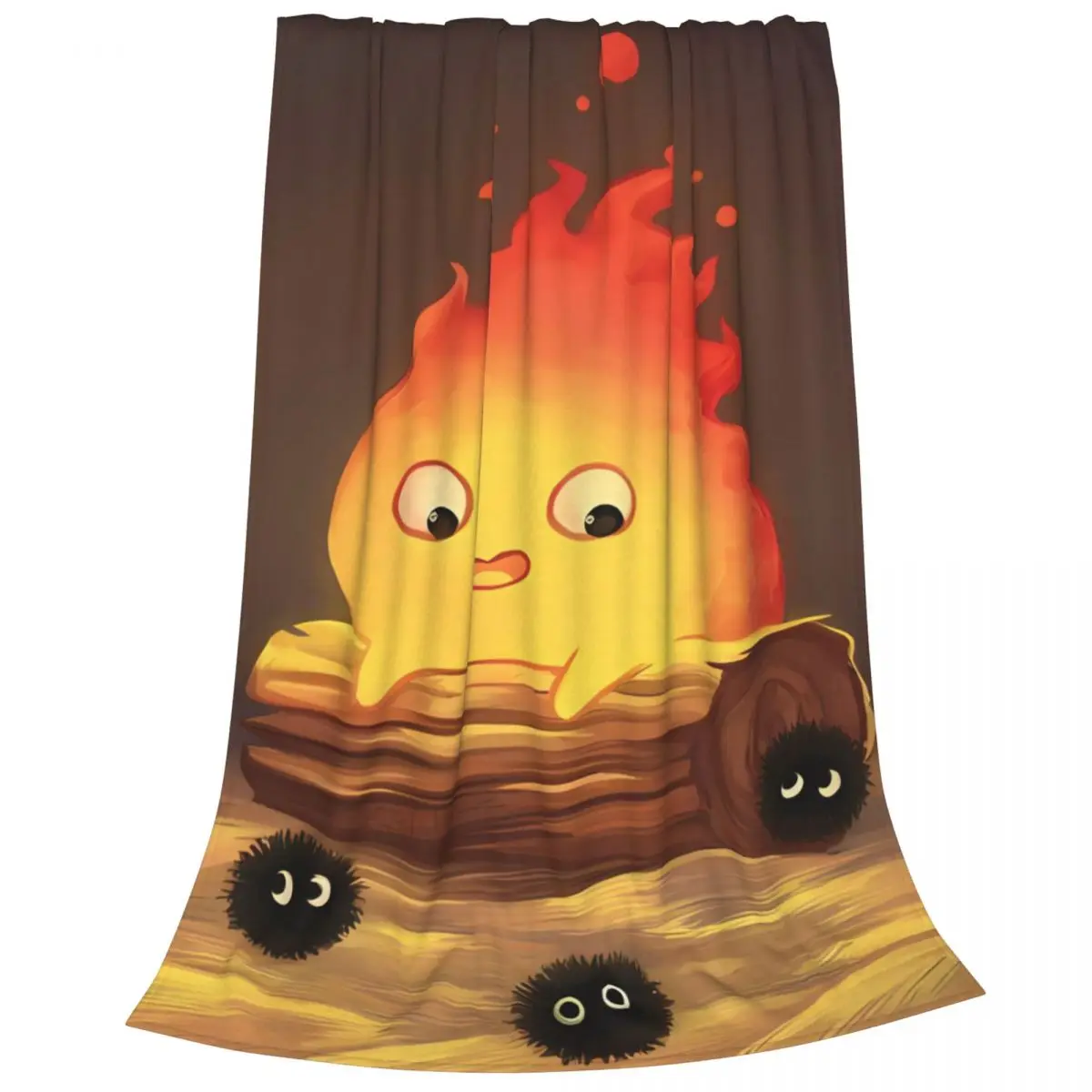 Flame Calcifer Soft Flannel Throw Blanket - Cozy and Lightweight Fleece Blanket for Home, Travel, and Outdoor Use All Year Round