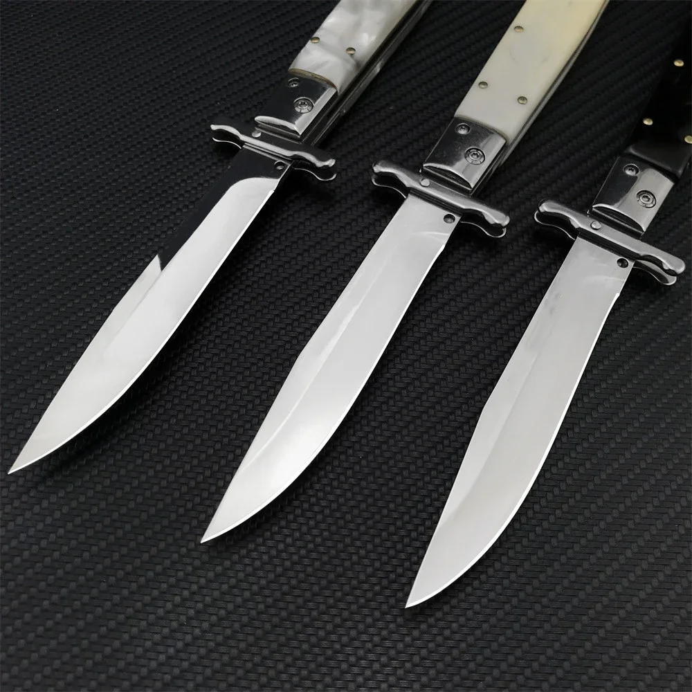 Finka NKVD Outdoor Folding Knife 440C Steel Blade 3 Color Handles Tactical Outdoor Camping Hunting Knives EDC Utility Tools