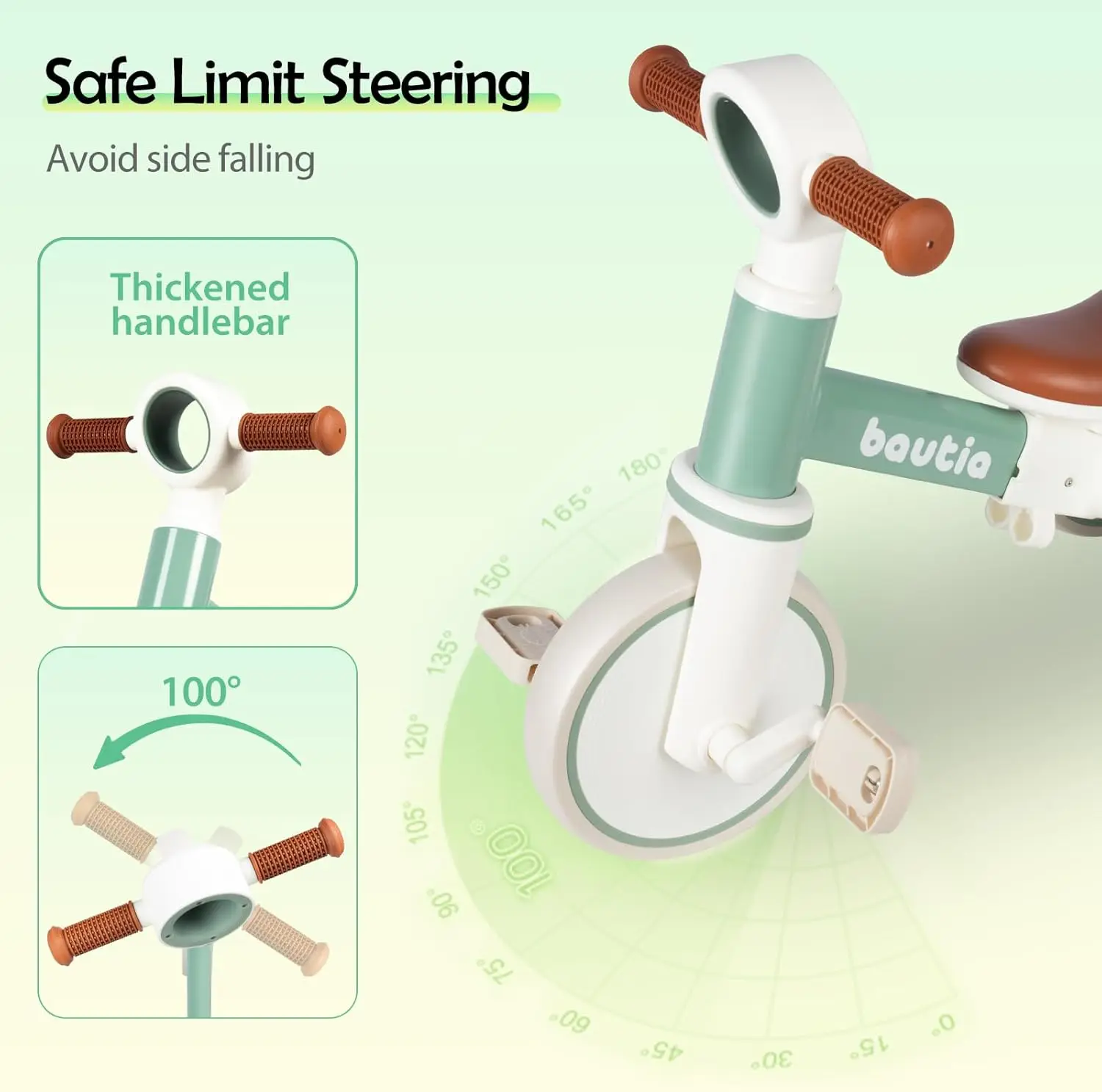 4 in 1 Tricycle for Toddlers 1-3 Baby Balance Bike 1 2 Year Old Boy Girl Gift, Bicycle for Kids Toy with Removable Pedals