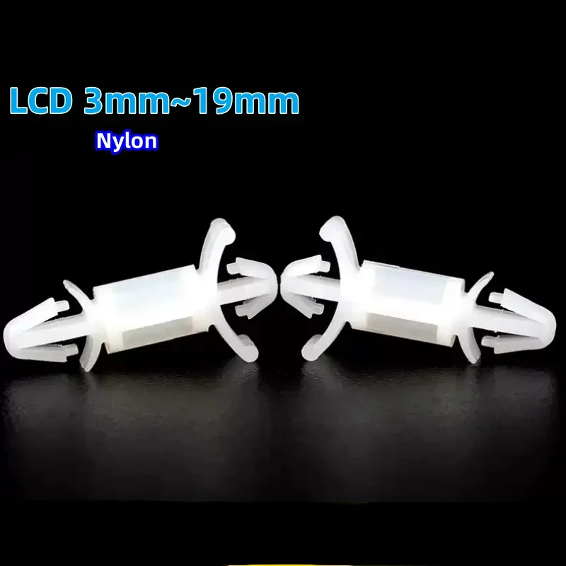 Nylon Plastic Standoff Spacer Rivet Press In Lock Clip Auto Fastener Fixed Support For 3.5mm Hole Chassis Pcb Circuit Board