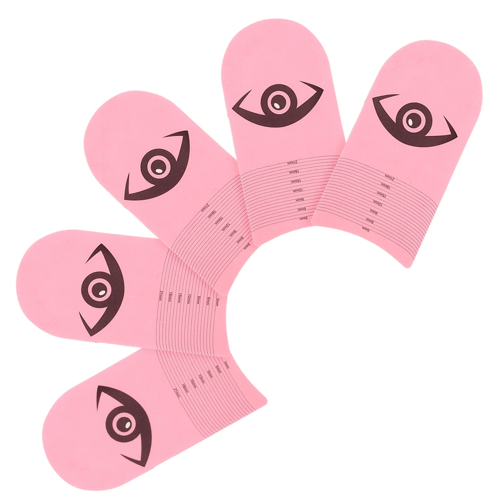 

5pcs Eyelash Measuring Ruler Precision Length Tool for Extensions Durable Plastic Lash Curler Ruler Eyelash Measure Travel Kit